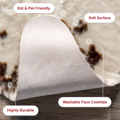 nuLOOM Shaped 5' x 7' SpinClean Machine Washable Stain-Resistant Area Rug Medium Profile for Living Room, Bedroom, and Dining Room, Marcia Brown