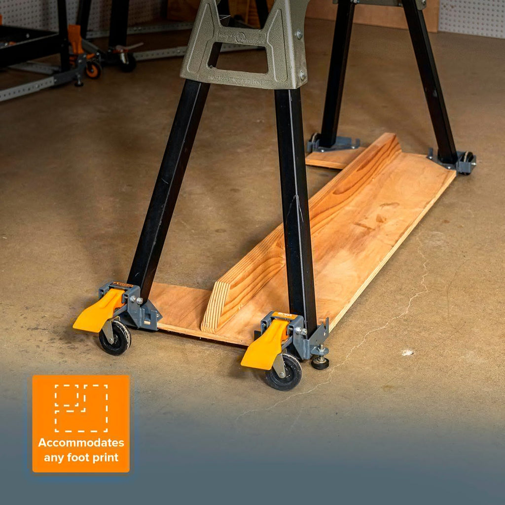 Bora Portamate Mobile Base Kit PM-1100 - Heavy-Duty Adjustable Dolly Roller Frame | 400 lb Capacity