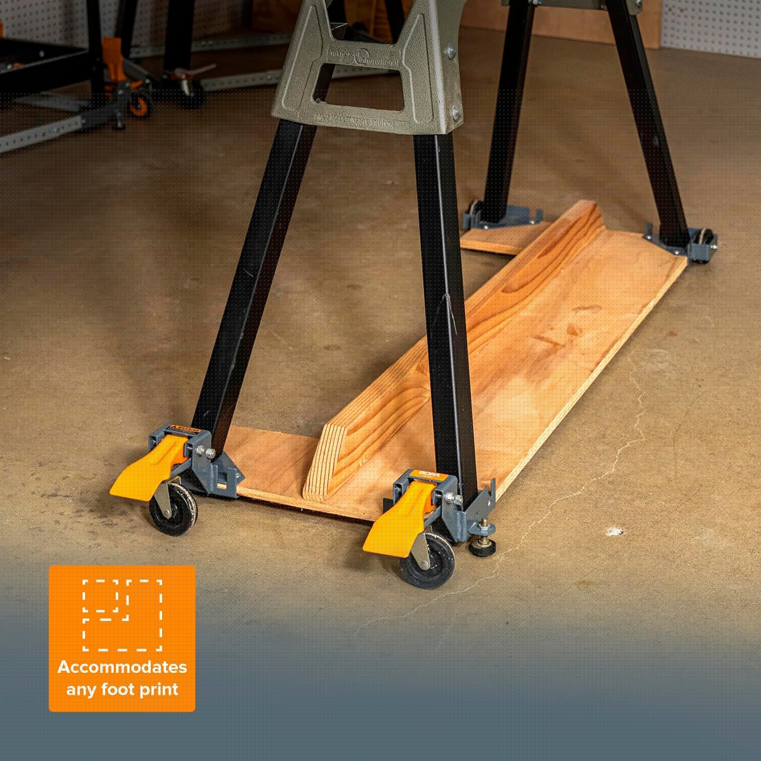Bora Portamate Mobile Base Kit PM-1100 - Heavy-Duty Adjustable Dolly Roller Frame | 400 lb Capacity