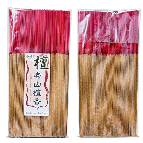 Incense Fortune - LaoShan Sandalwood Incense Joss Sticks (30cm, 300g, 400 Sticks) - Taiwan Traditional Bamboo Sticks for Religious, Thin & Less Smoke (5)