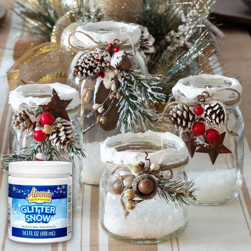 Aleene's Glitter Snow - Sparkling Decorative Snow for Crafts - 4oz Container