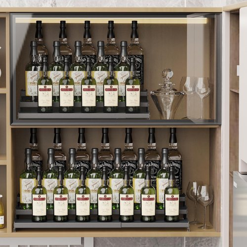 Jojocross Spice Rack Organizer for Cabinet, 3 Tier Expandable Spices Storage, Great for Kitchen Cabinets, Cupboard,Pantry and Countertop More(Gun-Gray, 2 PACKS/GUN-GRAY)