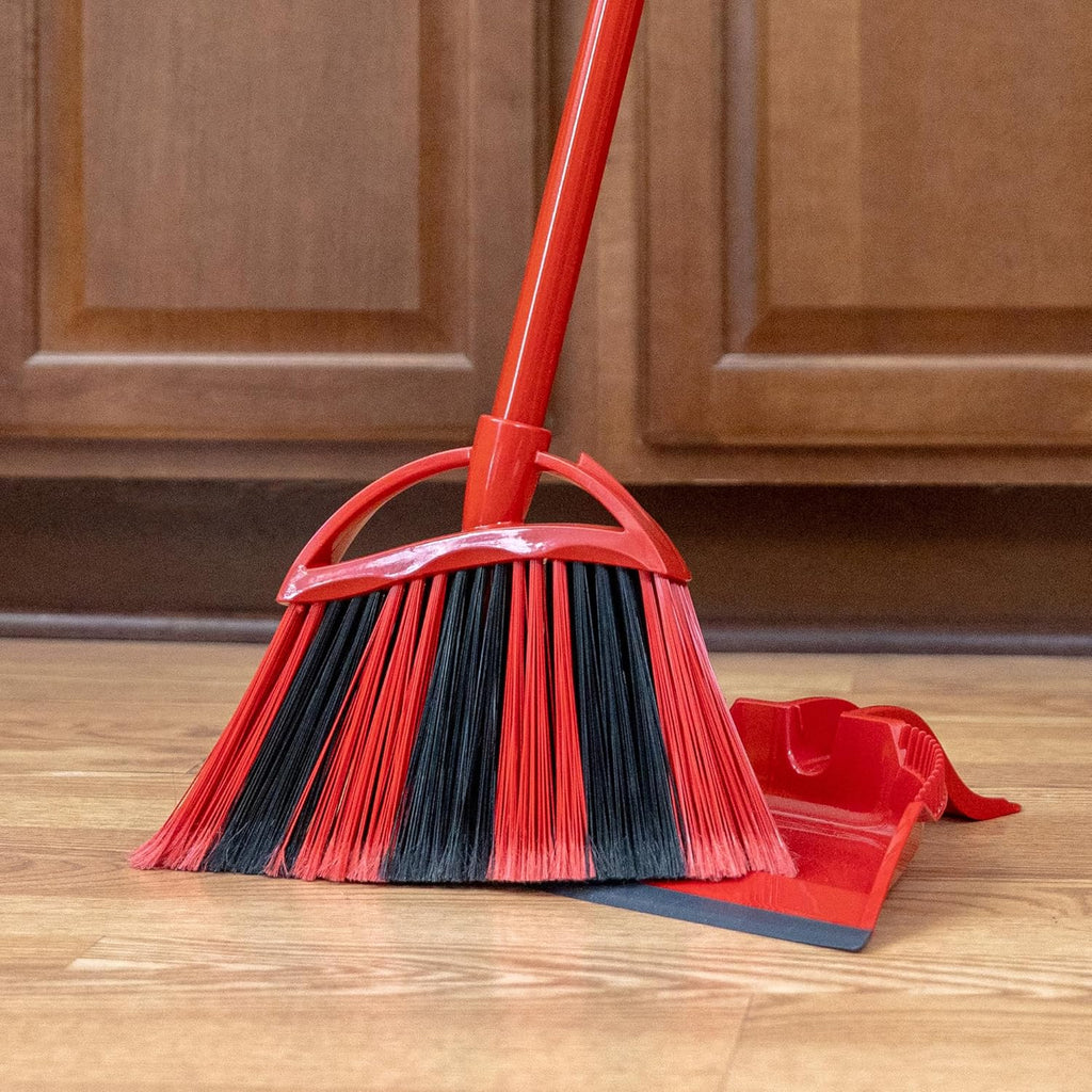O-Cedar One Sweep Broom - Lightweight Step-On Dustpan for Effortless Pet Hair Removal | Quiet Cleaning Tool