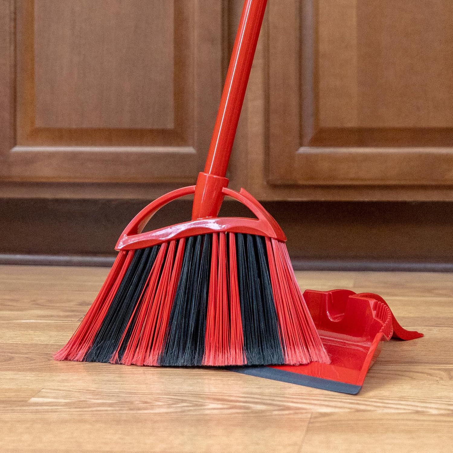 O-Cedar One Sweep Broom - Lightweight Step-On Dustpan for Effortless Pet Hair Removal | Quiet Cleaning Tool