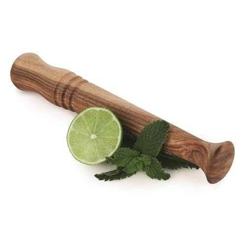 Acacia Wood Cocktail Muddler for Mojitos & Juleps with Storage Pouch
