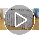 Confetti Desk Skirt - 9ft x 29in Colorful Polyester Table Covering