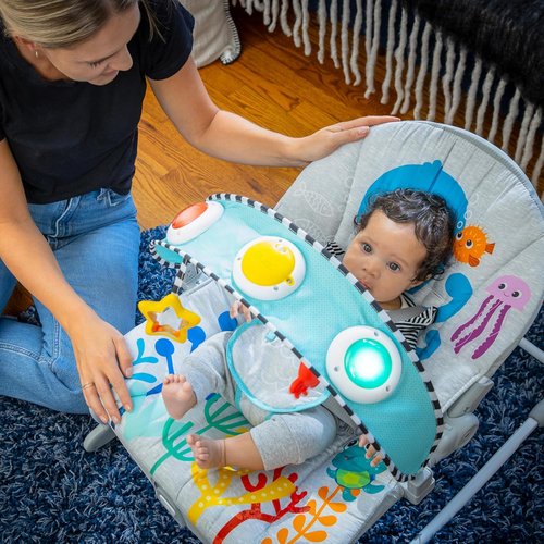 Baby Einstein Ocean Explorers Rocker - Musical Infant to Toddler Chair with Lights & Sounds | Ages 0-30 Months