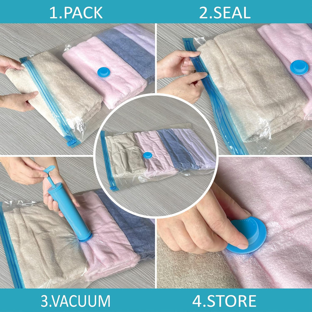 Roomimaster Vacuum Storage Bags - Jumbo Space Saver for Clothing, Bedding & Travel | 10 Pack