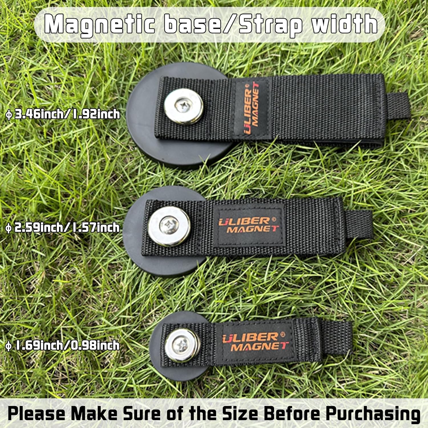 ULIBERMAGNET Strong Magnetic Storage Straps - Heavy Duty Organizer for Garage Tools & Cords | 2 Pack