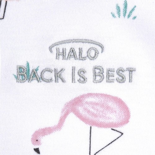 HALO 100% Cotton Sleepsack Swaddle - 3-Way Adjustable Wearable Blanket, TOG 1.5, Flamingos, Newborn (0-3 Months)