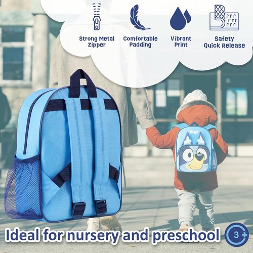 Bluey Mini Backpack - Kids' Travel Bag with Adjustable Straps | 11.5x9 in, Perfect for Picnics & Gifts