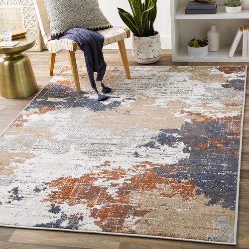 Livabliss Geneva Modern Abstract Area Rug,6'7" x 9',Terracotta