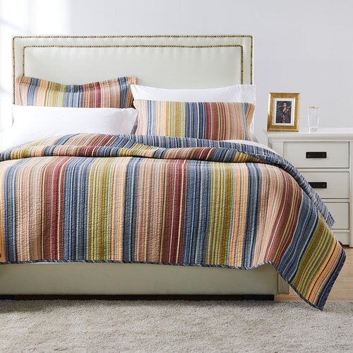 Greenland Home 100% Cotton Fashion Quilt Collection, Prewashed, Reversible Quilt Set, 2-Piece Twin/XL, Katy