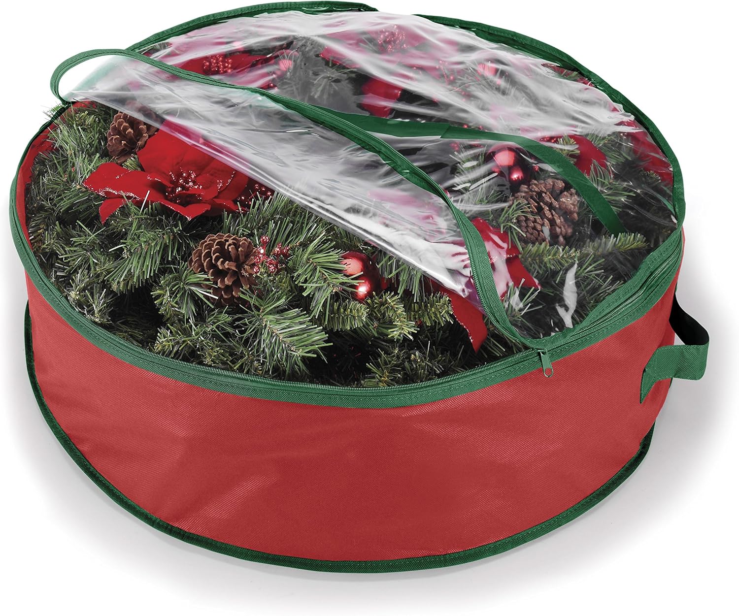 Whitmor Wreath and Garland Storage Bag - Fits 30-Inch Wreaths | Durable & Protective Design