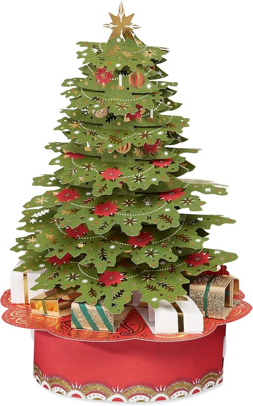 American Greetings Pop-Up Christmas Card - 3D Displayable Holiday Tree | Magic Moments Design