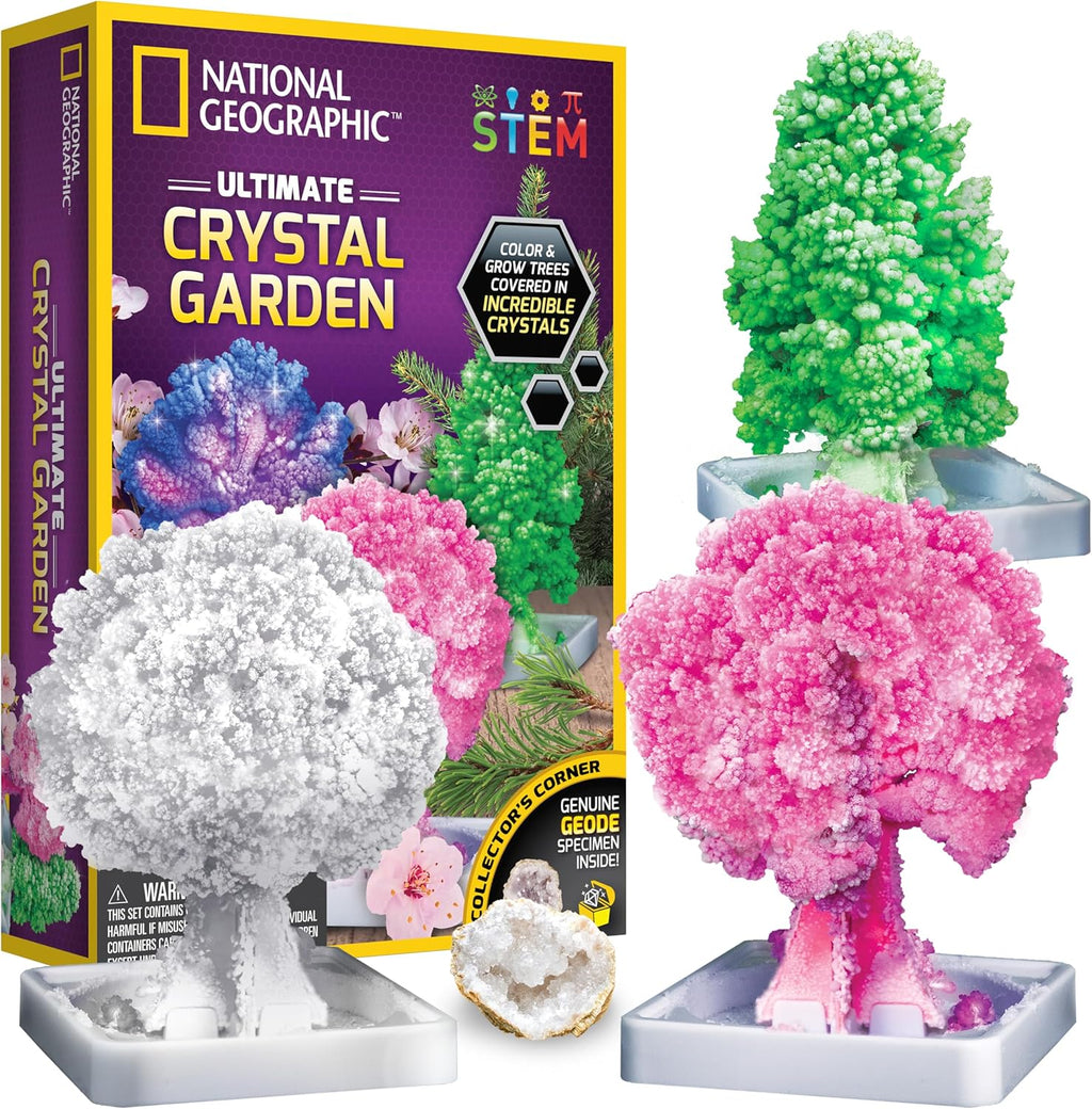 National Geographic Crystal Growing Kit for Kids - Grow a Stunning Crystal Garden in 6 Hours | Educational STEM Craft