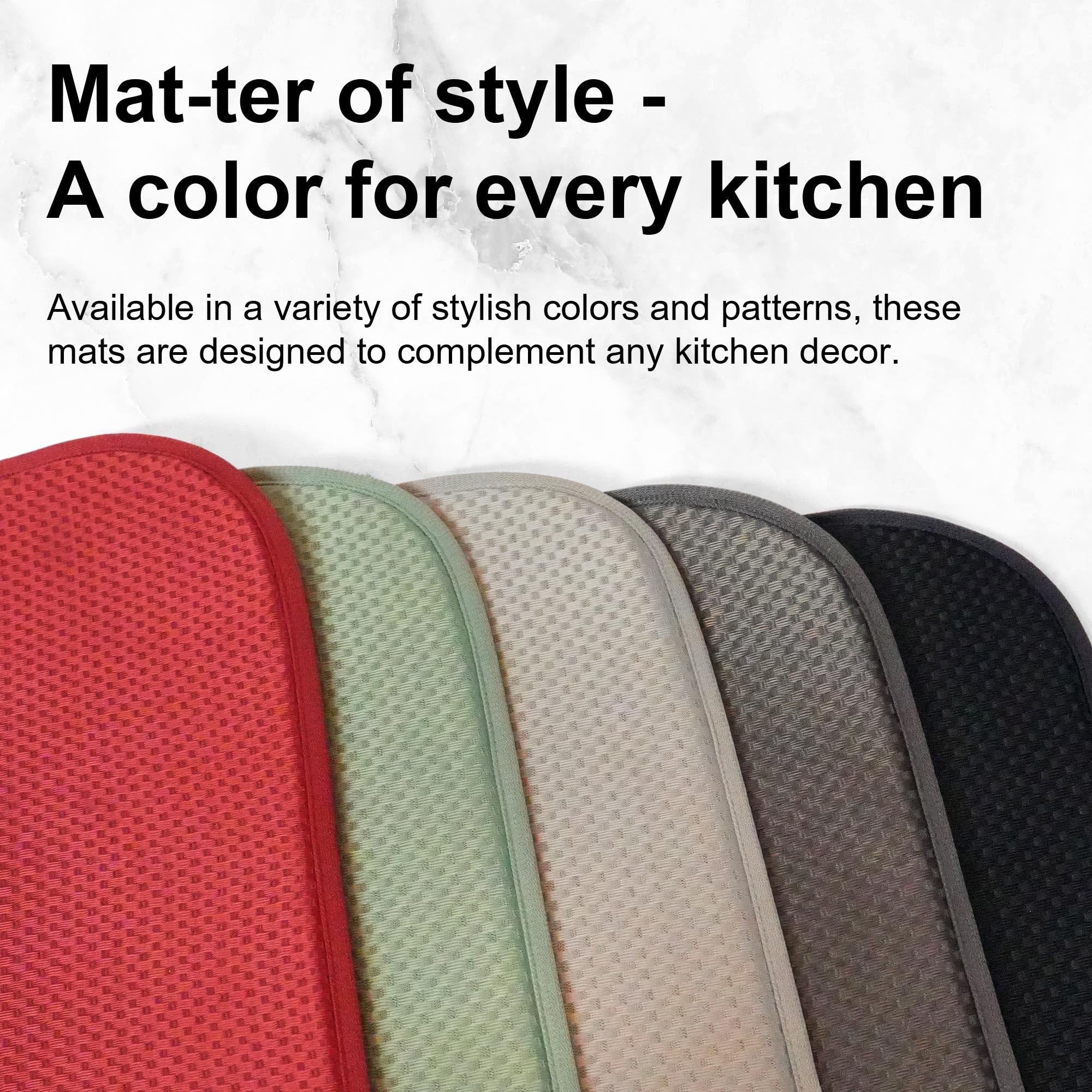FULL BE DARE 2 Packs Dish Drying Mats for Kitchen Counter, Drying Matt Kitchen Counter, Sage Green Kitchen Dish Drying Mat & Dish Dryer Mat for Drying Dishes, 20 x 15 inches (Green)