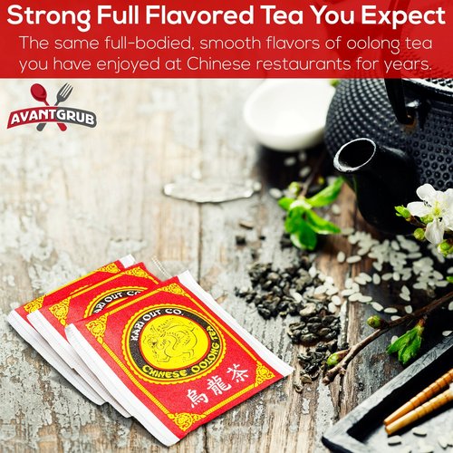 Authentic Restaurant-Grade Oolong Tea Bags 600 Pk. Premium Chinese Tea Sachets for Hot or Iced Caffeinated Drinks. Individually Packed Semi-Fermented Drink for Detox, Health Diet, Energy 38.4 Oz.