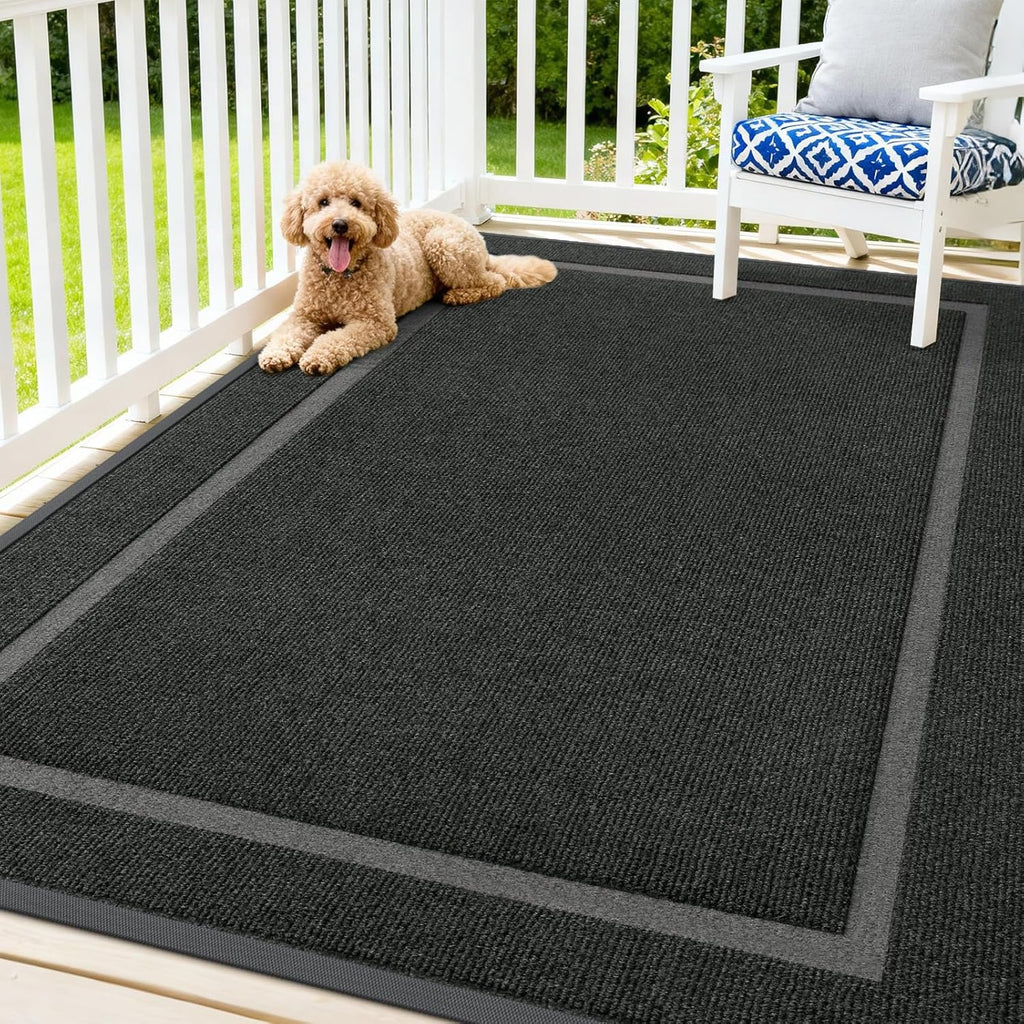 OLANLY Waterproof Front Door Mat - All-Season, Fade Resistant, Easy Clean | 71x47, Black