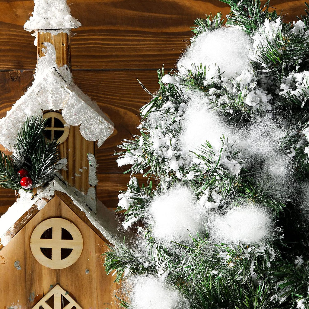 Tatuo 5 oz Fake Snow - Fluffy Artificial Cloud for Christmas Decor | Soft Indoor Winter Snow