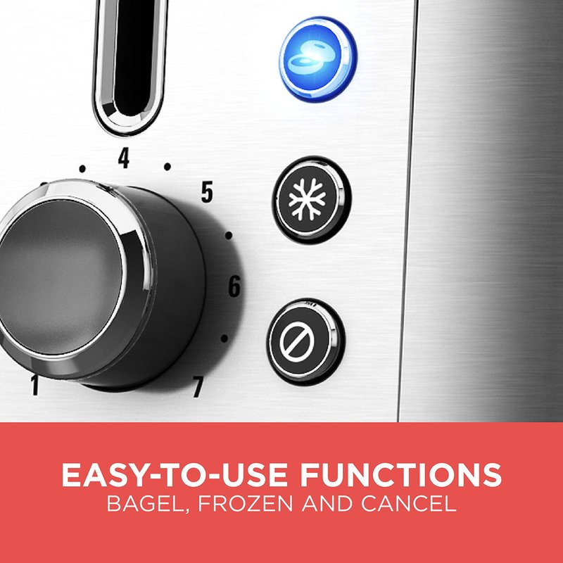 BLACK+DECKER 2-Slice Toaster, Rapid Toast, Stainless Steel, TR3500SD