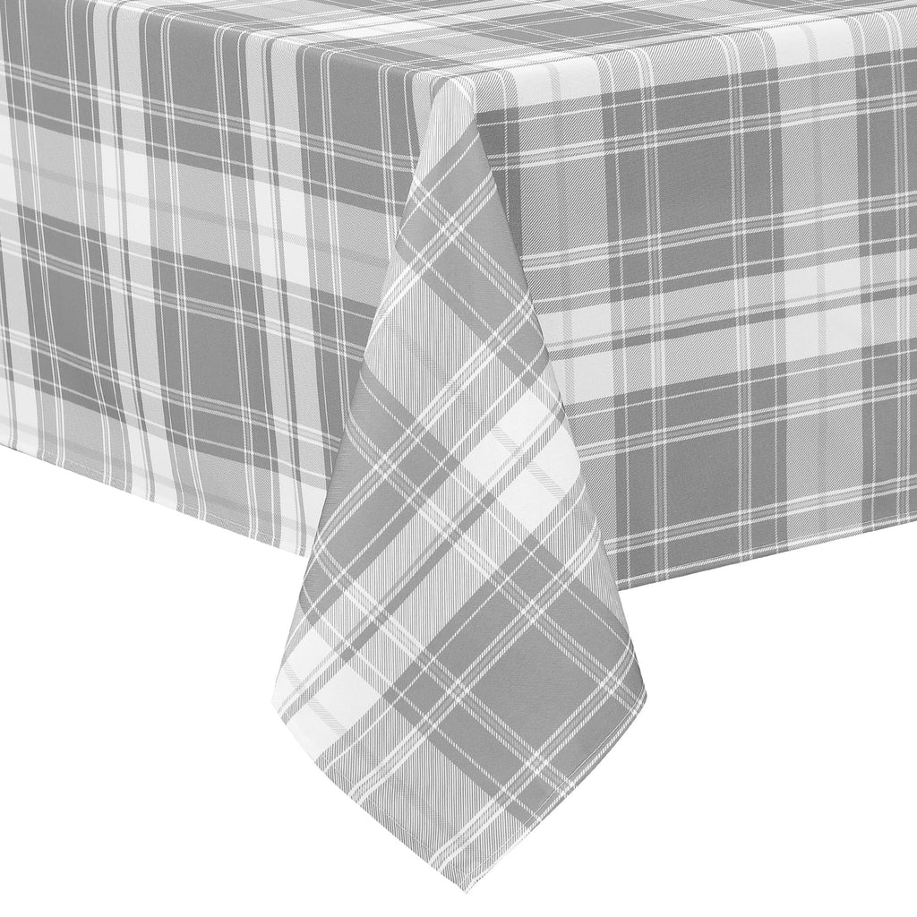 Hiasan Rectangle Gingham Tablecloth 52 x 70 Inch, Waterproof Checkered Table Cloth, Wrinkle Resistant Washable Wipeable Table Covers for Dinner Kitchen Picnic Birthday Party, Grey