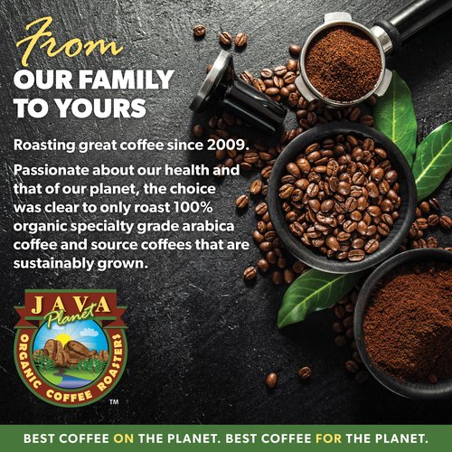 Low Acid Organic Coffee – Whole Bean, Mold-Free & Stomach Friendly by Java Planet, Good Morning Blend Coffee, Medium Roast, Smooth Full Flavored, 2x1LB Bag