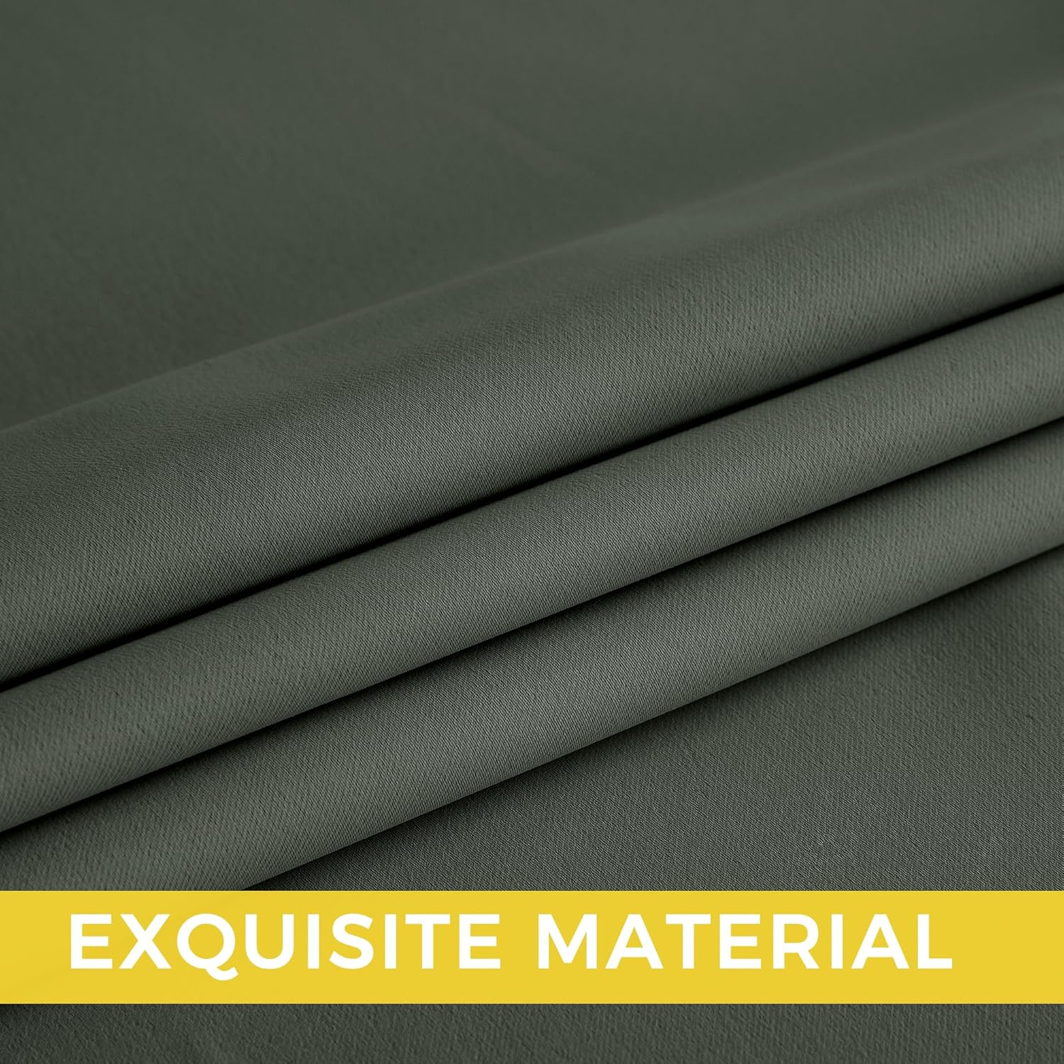 NICETOWN Room Darkening Curtains - Dark Mallard Color | 2 Panels, 52" x 84" Size