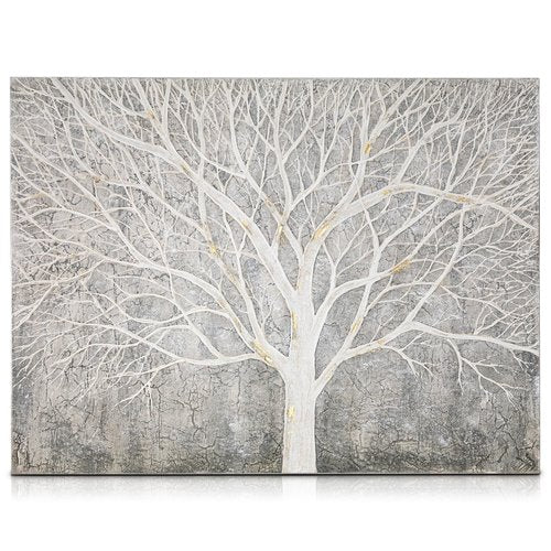 Briful Large Tree Wall Art Hand-painted Nature Tree of Life Abstract Wrap Canvas Oil Painting Modern Landscape Artwork Unframed Wall Hanging Decor for Home Office Living Room Bedroom Decor, 30"x40"