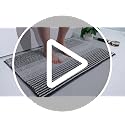 OLANLY Striped Chenille Bathroom Rug 30x20 Grey Absorbent Bath Mat