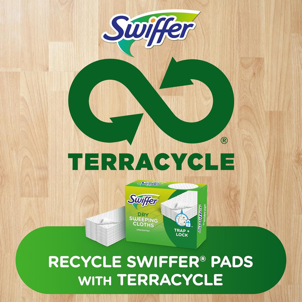 Swiffer Sweep + Mop Dry Pads Refill - Unscented Floor Cleaner for Dirt & Dust | 52 Count