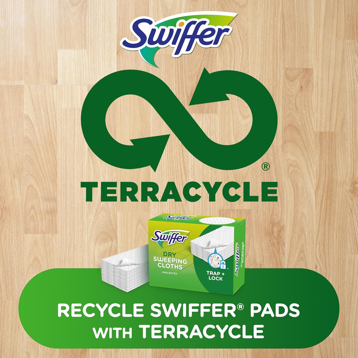 Swiffer Sweep + Mop Dry Pads Refill - Unscented Floor Cleaner for Dirt & Dust | 52 Count