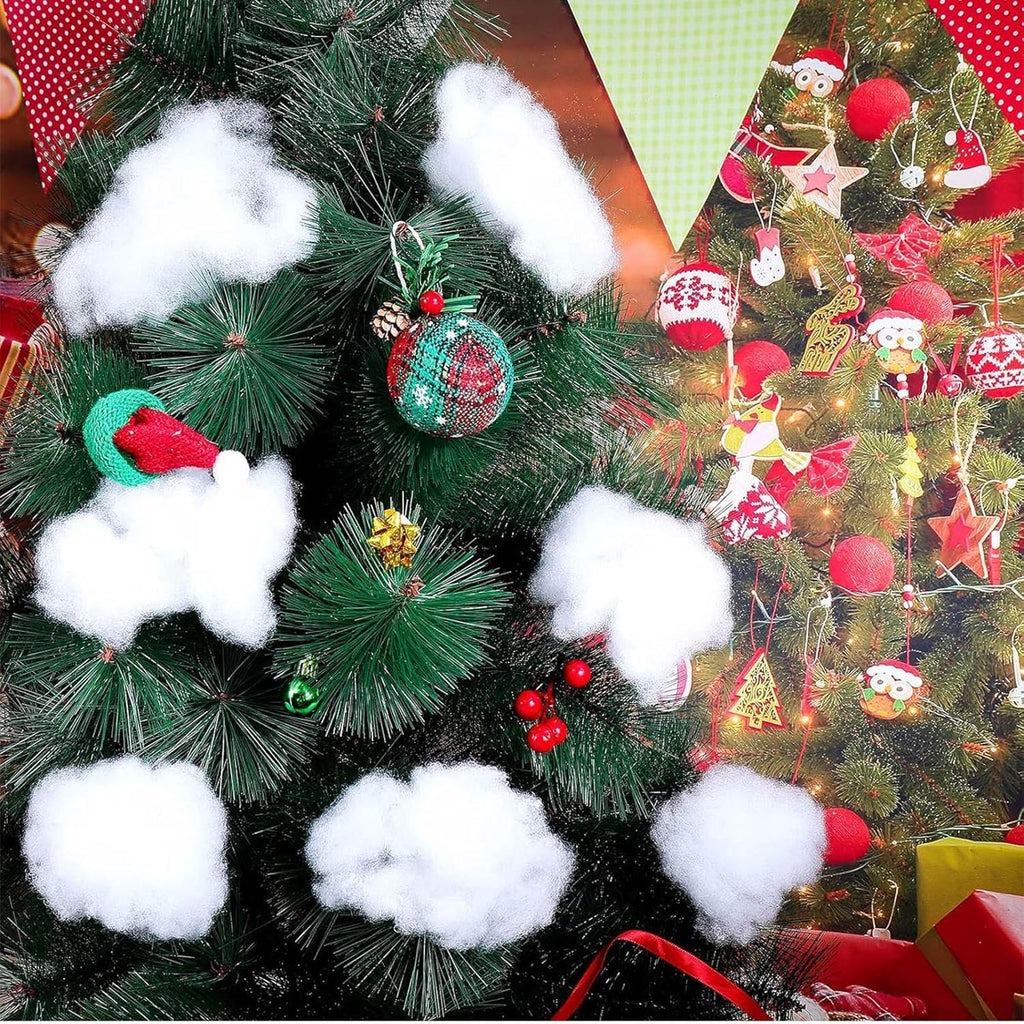 Shappy Christmas Fake Snow | 141.10 Ounce Fluffy White Cloud Fiber for Indoor Decor