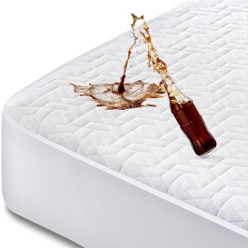 Hanherry Waterproof King Size Mattress Protector - 3D Air Fabric Cooling Cover, Soft & Breathable, Fits 8''-21'' Deep Pocket