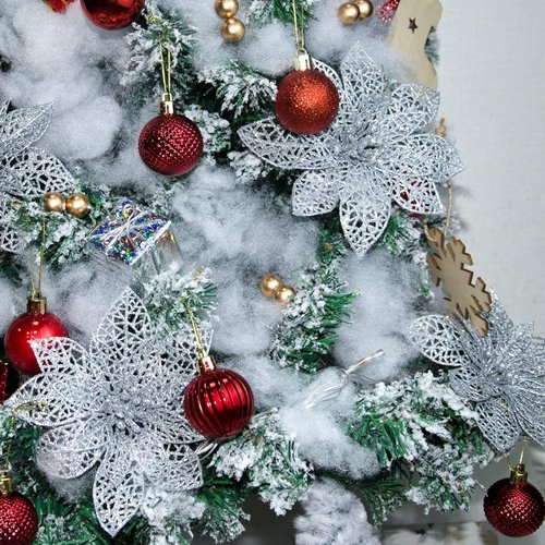 Apragaz Artificial Snow Decoration - Fluffy, Flame Resistant Indoor Snow for Christmas Decor (5.6 OZ)