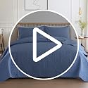 Whale Flotilla Queen Quilt Bedding Set - 3-Piece Vintage Damask Bedspread