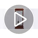 Prairie Style Mantel Clock with Geometric Pendulum and Walnut Finish