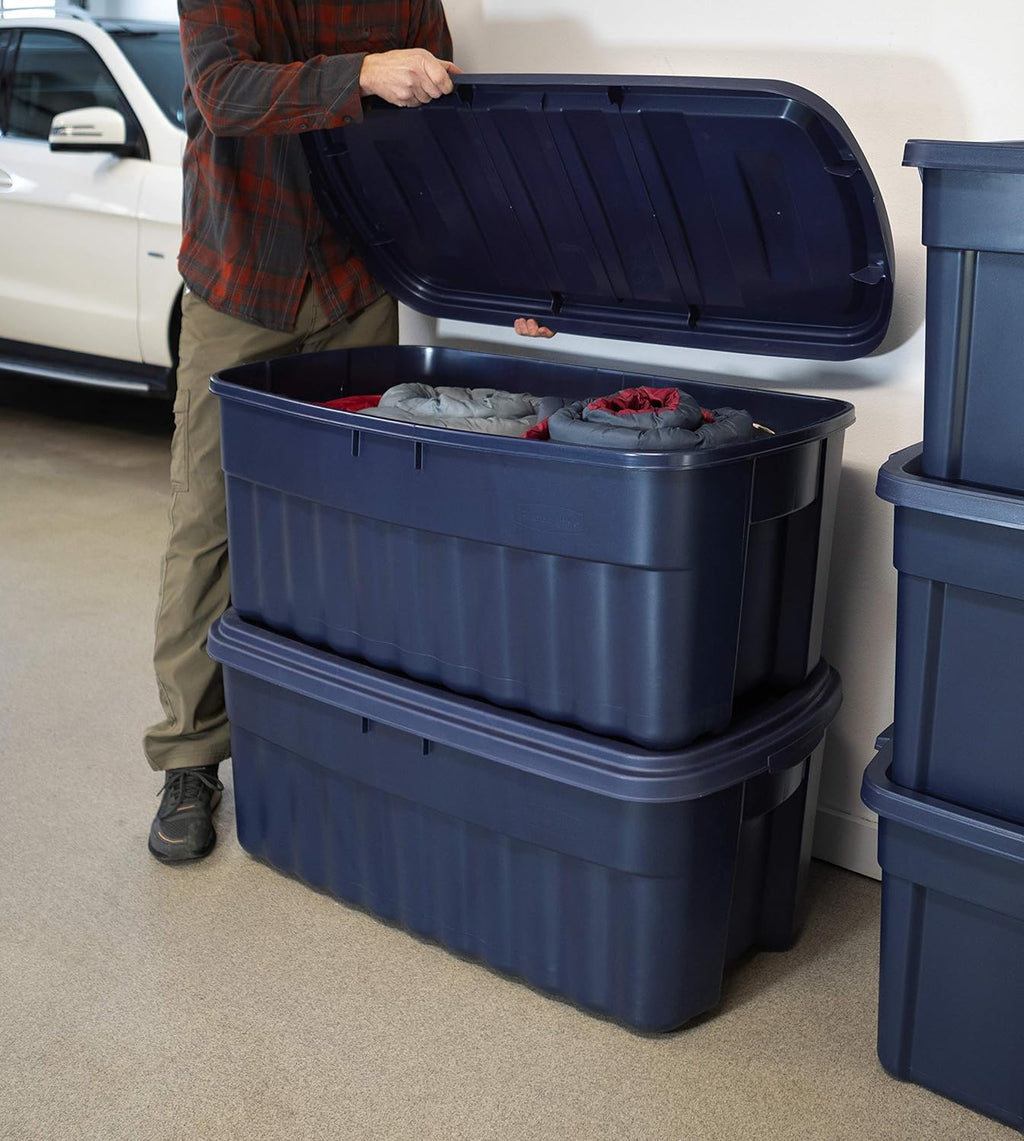 Rubbermaid 50 Gallon Roughneck Storage Tote - Durable, Reusable Plastic Bin for All Your Needs