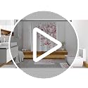 Pink Cherry Blossom 4-Piece Shower Curtain Set with Memory Foam Rugs