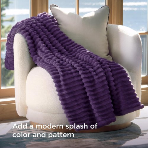 Bedsure GentleSoft Purple Fleece Blanket - Cozy Soft Throw for Couch, Perfect Gift for Women | 60x80 Inches
