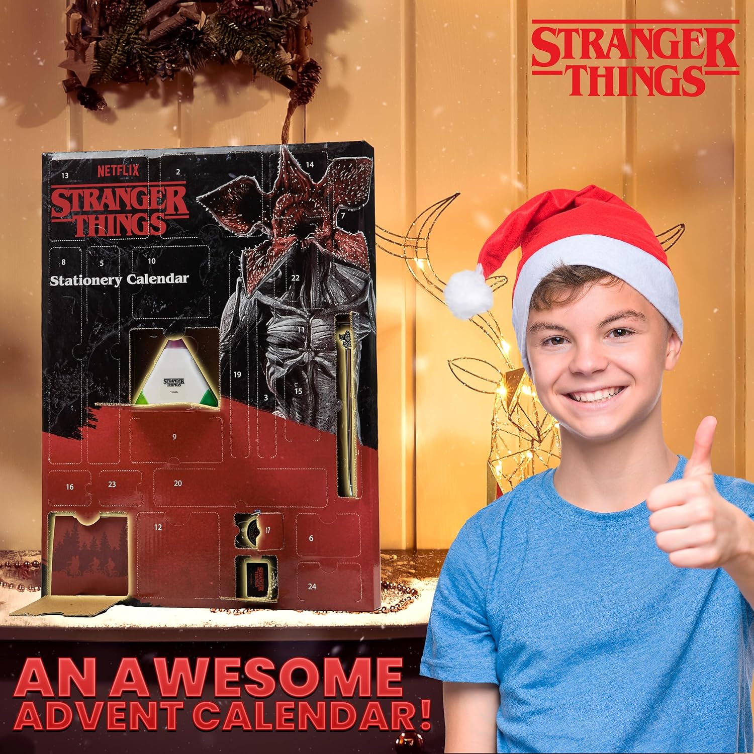 Stranger Things Advent Calendar 2025 - Exclusive Stationery, Necklace, Keyrings & Stickers Set