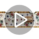 Artoid Mode Eucalyptus Flowers Stars 13x72 Inch Patriotic Table Runner beige