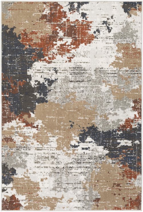 Livabliss Geneva Modern Abstract Area Rug,6'7" x 9',Terracotta