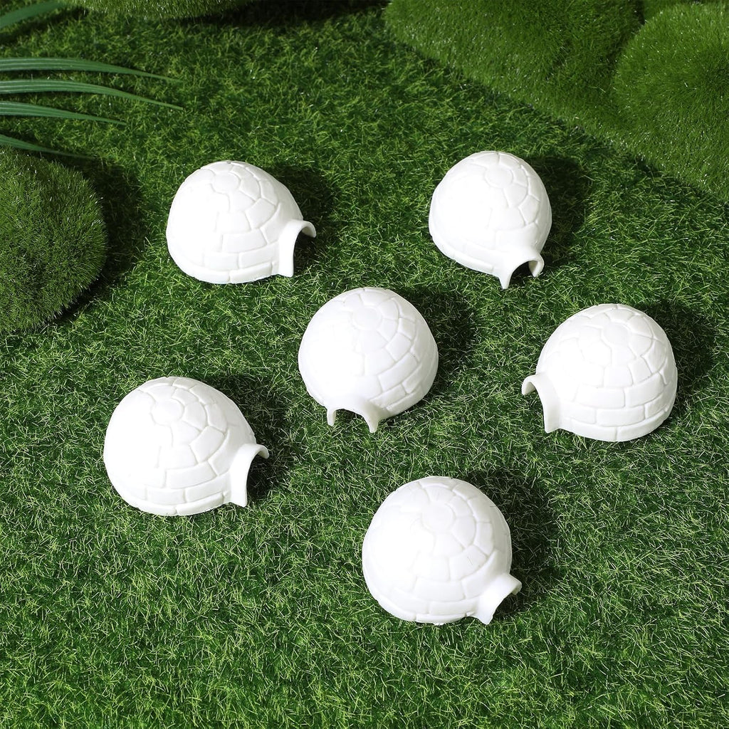 Skiennix Mini Igloo Toys - Lifelike Arctic House Models for Kids | 6-Piece Dollhouse Decor Set