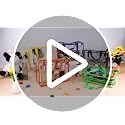 6 Pack Large Clear Toy Storage Bags with Labels & Handles for Kids Toys
