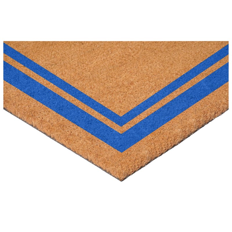Calloway Mills 152971830Y Blue Border 18" x 30" Monogram Doormat (Letter Y)