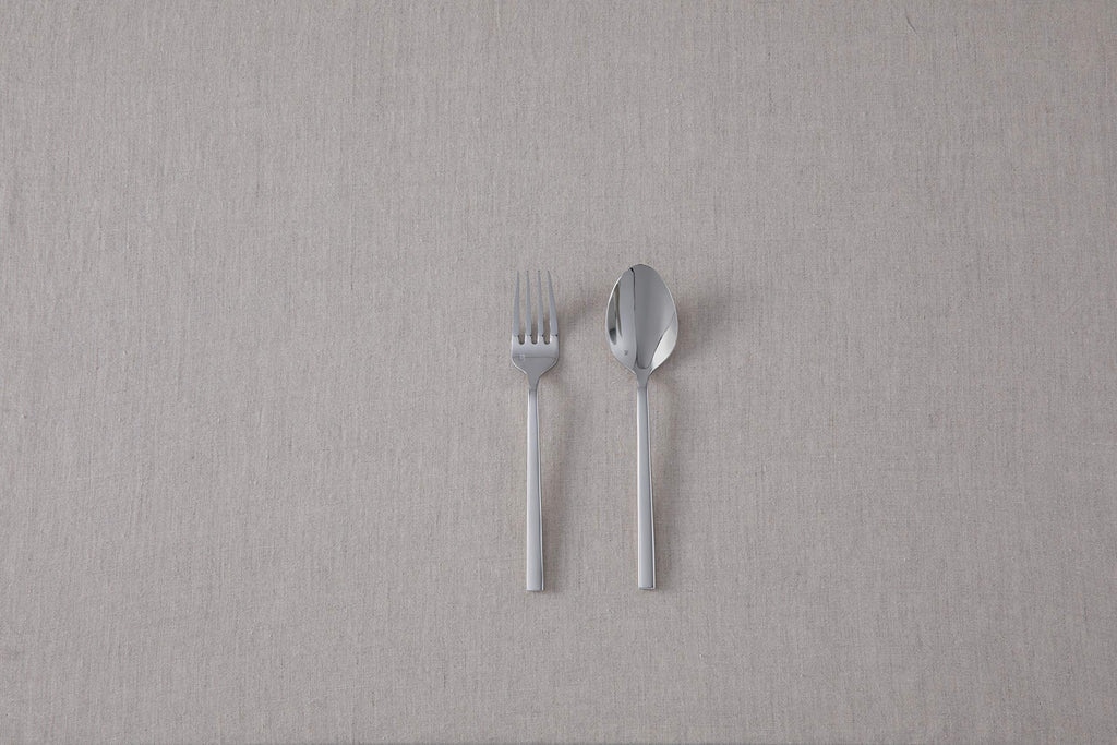 Fortessa Arezzo 18/10 Stainless Steel Flatware, 2 Piece Serving Set, 9.25", Silver
