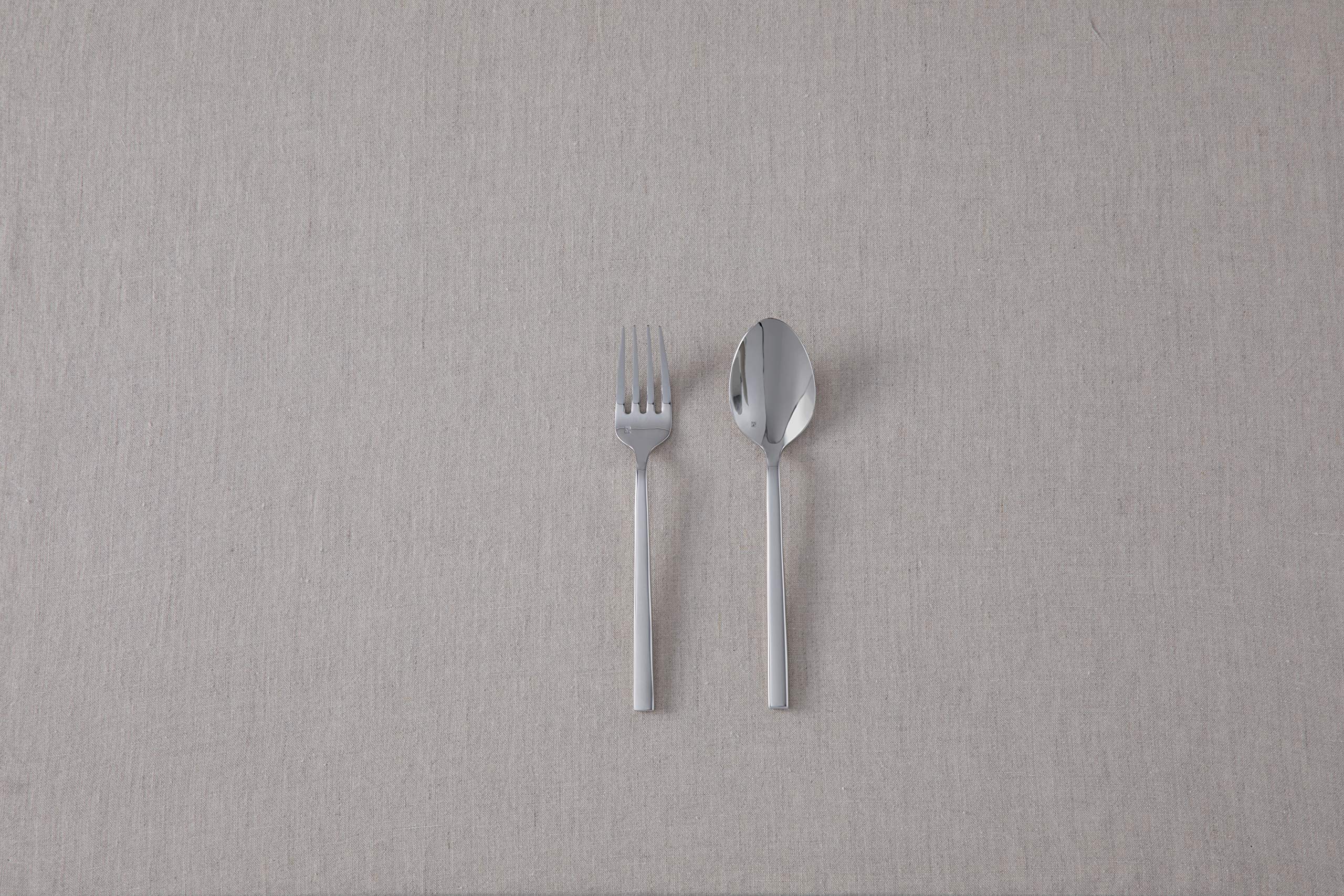 Fortessa Arezzo 18/10 Stainless Steel Flatware, 2 Piece Serving Set, 9.25", Silver