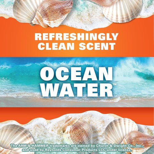 Hefty Medium Trash Bags - Ocean Water Scent | 8 Gallon Size, 26 Count Pack