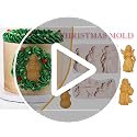 Christmas Silicone Fondant Molds 2 Pcs Santa Snowflake Reindeer Cake Decorations